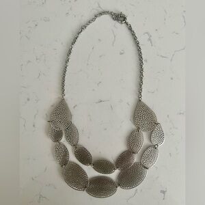 Chic Textured Silver Necklace